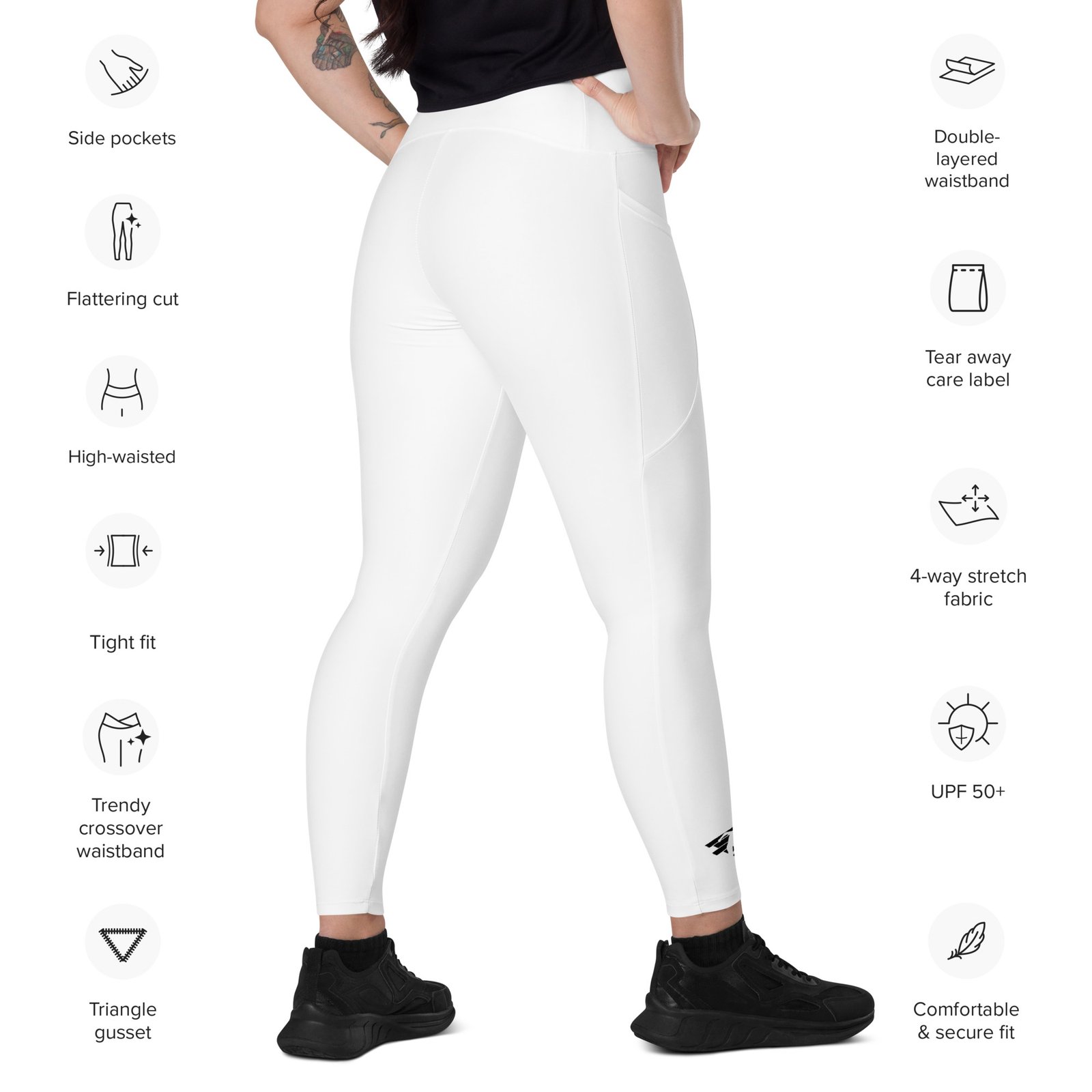 Crossover leggings with pockets - الصورة 3