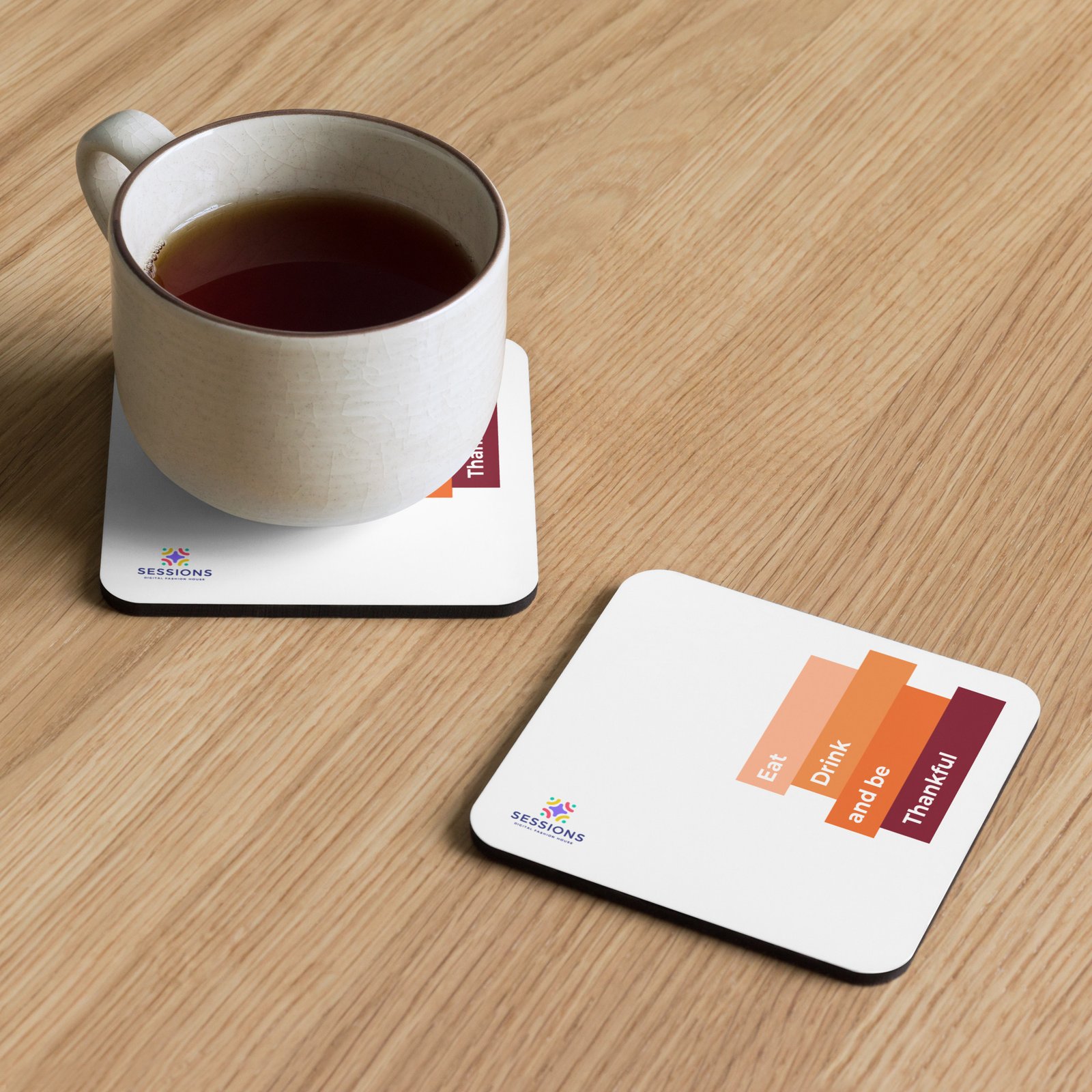Cork-back coaster